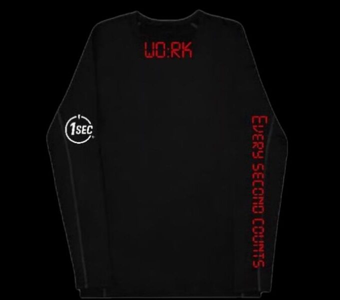 Limited edition black and red long sleeve compression